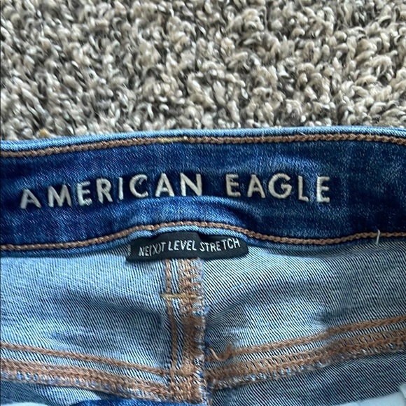 American Eagle Outfitters Ripped Blue Skinny Jeans - Picture 2 of 8
